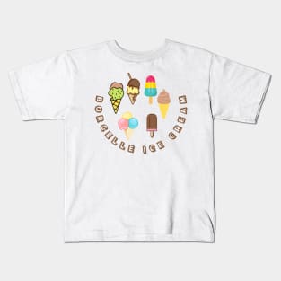 Big worm ice cream T-shirt Kids T-Shirt